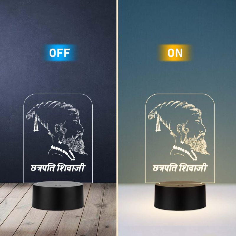 Chhatrapati Shivaji Maharaj Led Night lamp with Warm White Color